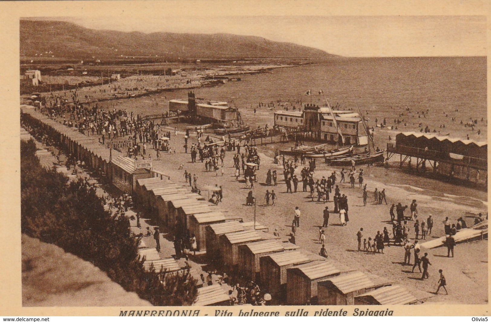 MANFREDONIA - VITA BALNEARE SULLA RIDENTE SPIAGGIA - Manfredonia