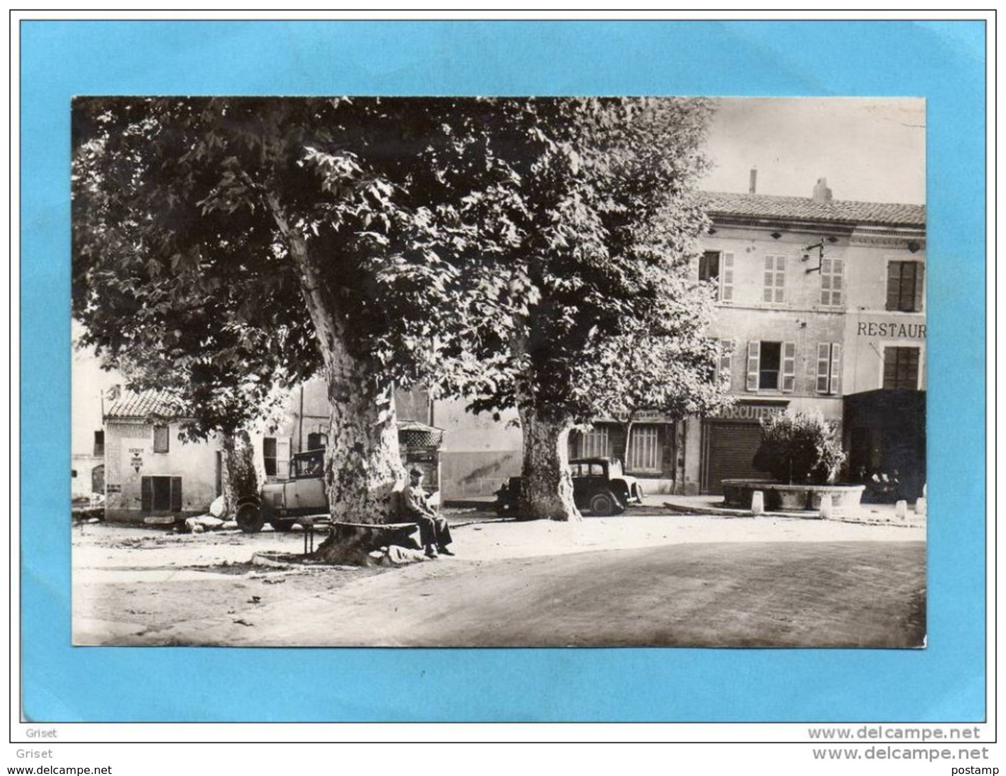 Saint Zacharie-place St Roch-autos Et Commerces ,charcuterie,café"-années 40-50 édition La Cigogne - Saint-Zacharie