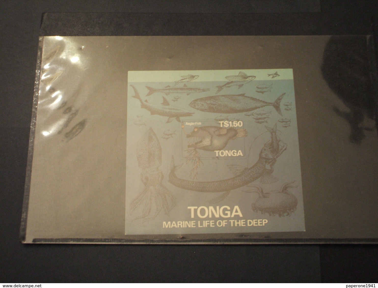 TONGA - BF 1985 FAUNA MARINA - NUOVI (++) - Tonga (1970-...)