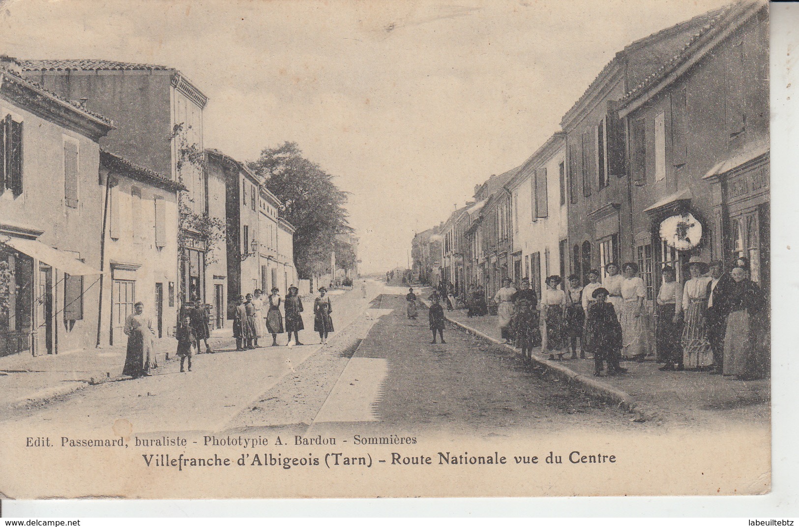 VILLEFRANCHE D'ALBIGEOIS ( Tarn )  - Route Nationale Vue Du Centre   PRIX FIXE - Valence D'Albigeois