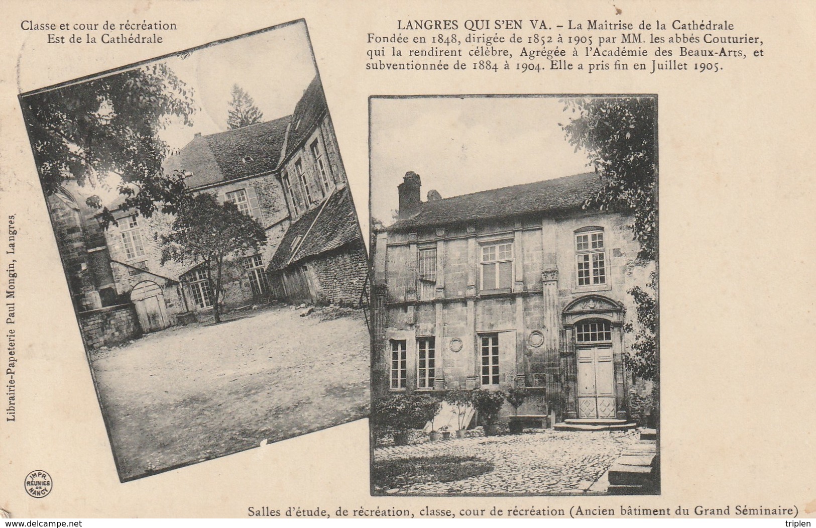 Langres Qui S'en Va - La Maîtrise De La Cathédrale - Classe Et Cour De Récréation - Langres