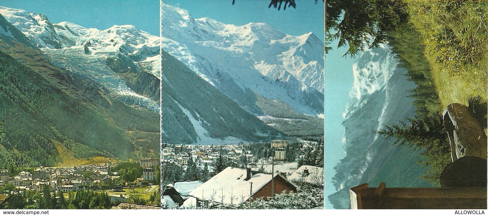 3584 "CHAMONIX MONT BLANC-20 VEDUTE A COLORI(18+2)" ORIGINALE - Dépliants Turistici