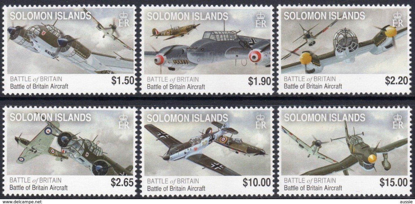 Salomon Solomon Islands 2010 Yvertn° 1269-1274 *** MNH Cote 15 Euro Avions Vliegtuigen Airplanes - Salomon (Iles 1978-...)