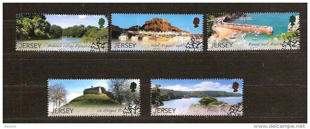 Jersey 2007 Yvertn° 1367-1371 (°) Used Cote 9,25 Euro Hoge Waarde Ontbreekt, Haute Valeur Manque - Jersey