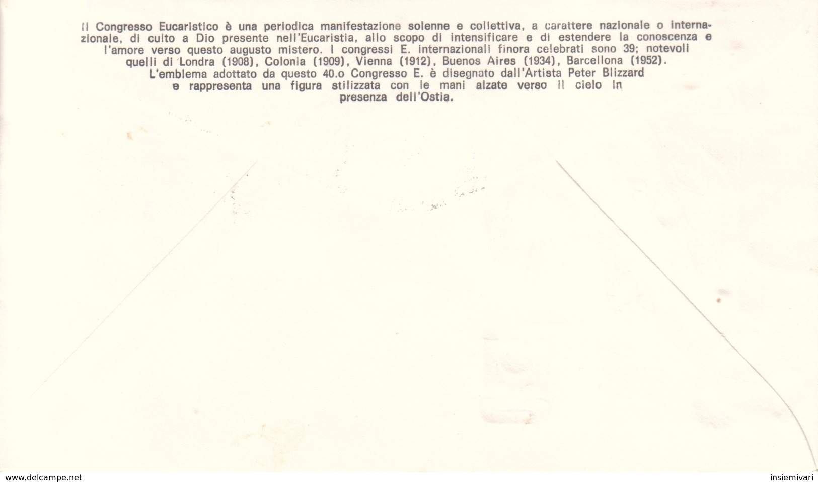 1973 - VATICANO - CONGRESSO EUCARISTICO - BUSTA FDC FILAGRANO. - FDC