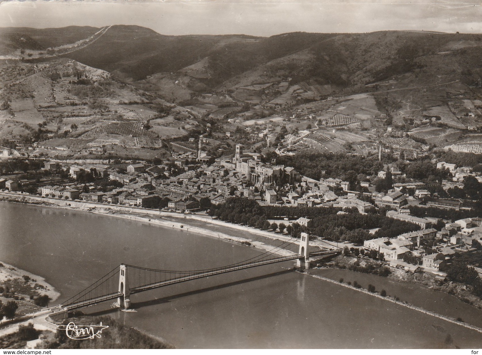 Ardèche : LA VOULTE-sur-RHONE : Vue Aérienne - Le Pont Sur Le  Rhone - C.p.s.m. - Photo Vérit. - Grand Format - La Voulte-sur-Rhône