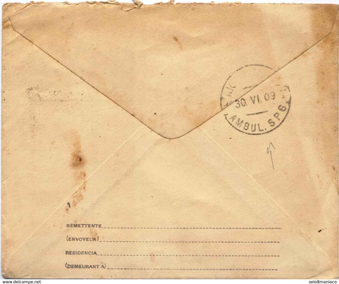 X1235-Brazil-PS Liberty Env With TPO On Back From Curitiba To Leipzig, Germany-1909 - Postal Stationery