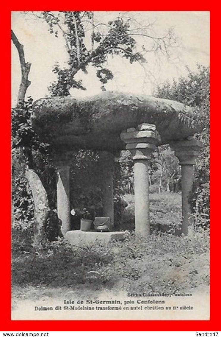 CPA (16) SAINT-GERMAIN-de-CONFOLENS.  Dolmen Dit St-Madeleine Transformé En Autel Chrétien Au 11e Siècle...H323 - Altri & Non Classificati