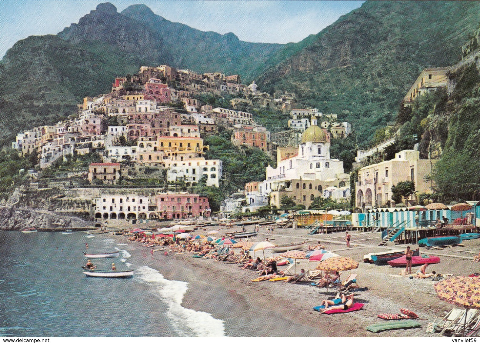 POSITANO-SALERNO-MARINA-CARTOLINA VERA FOTOGRAFIA-NON VIAGGIATA ANNO 1965 - Salerno