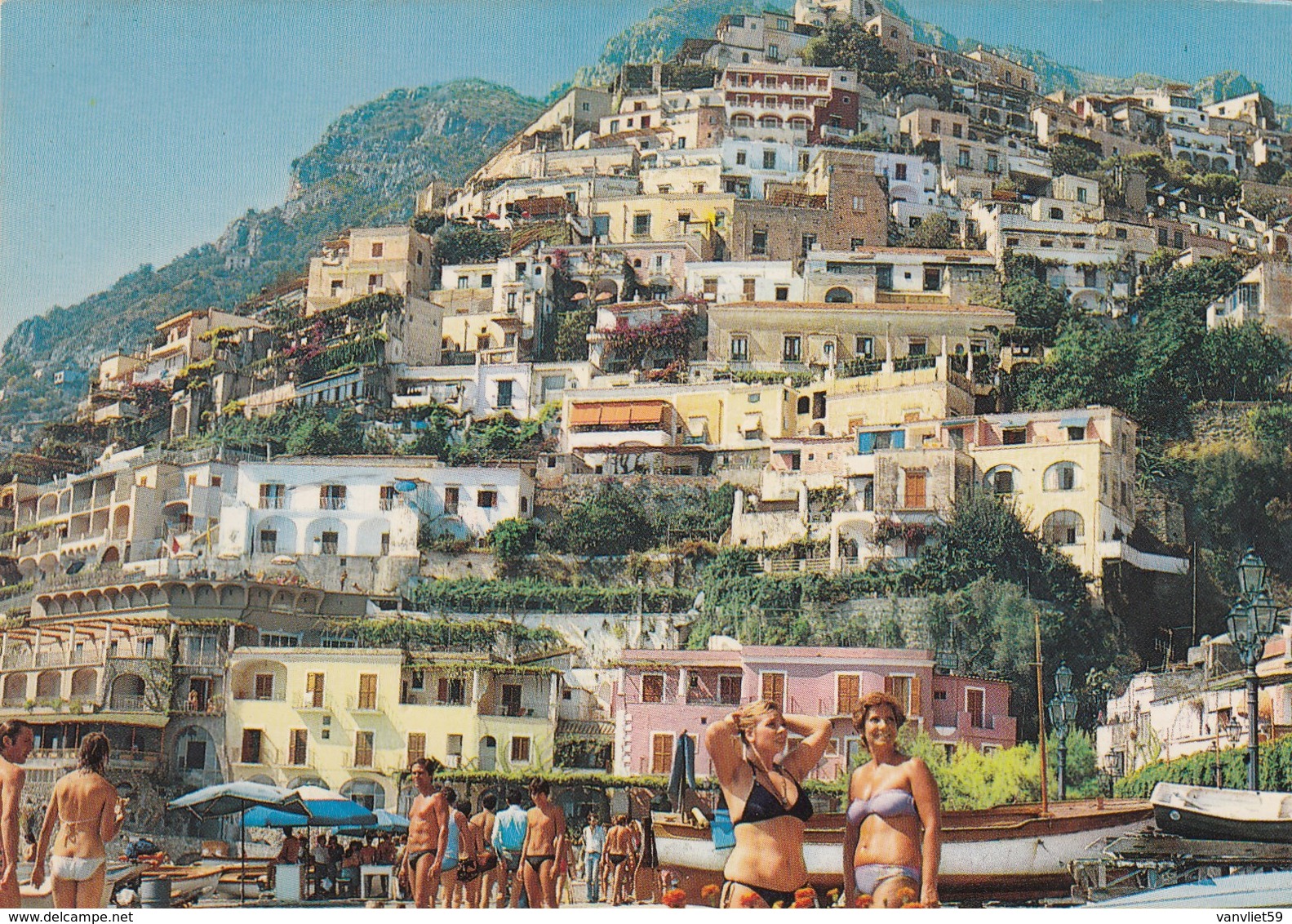 POSITANO-SALERNO-PANORAMA-CARTOLINA VERA FOTOGRAFIA-NON VIAGGIATA - Salerno