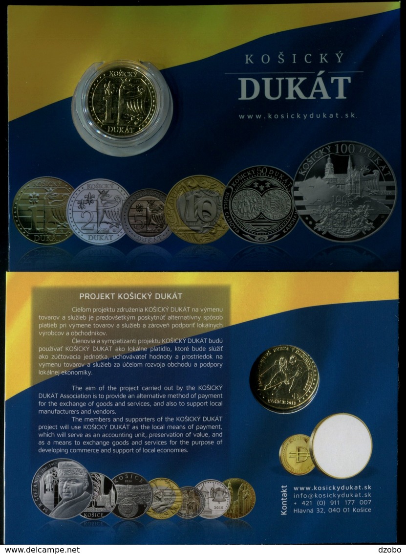 902-SLOVAKIA 1 DUKAT Košice Coincard 1000 Pcs Quality BU 2019-Ice Hockey World Championships Regional Currency - Slovakia