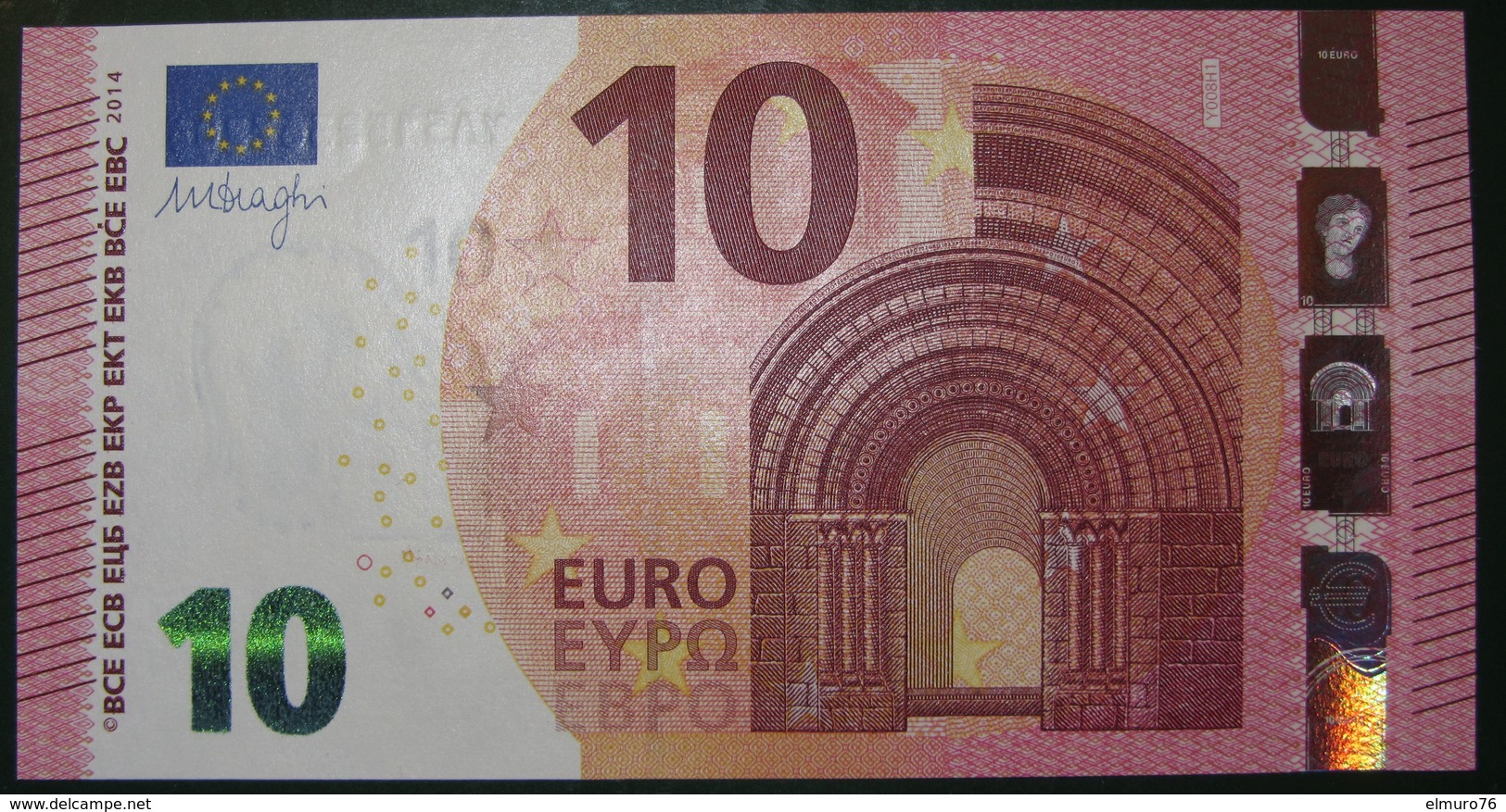 10 Euro Y008H1 Greece Serie YA Draghi Perfect UNC - 10 Euro