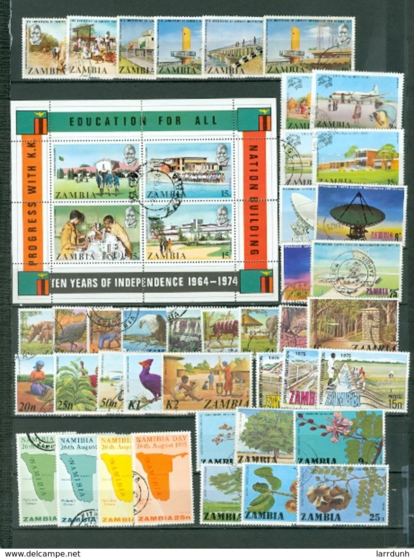 Zambia Maps Views Education More LOT Of 42 Incl 8 SETS QUALITY USED..cat $42 WYSIWYG A04s - Zambia (1965-...)