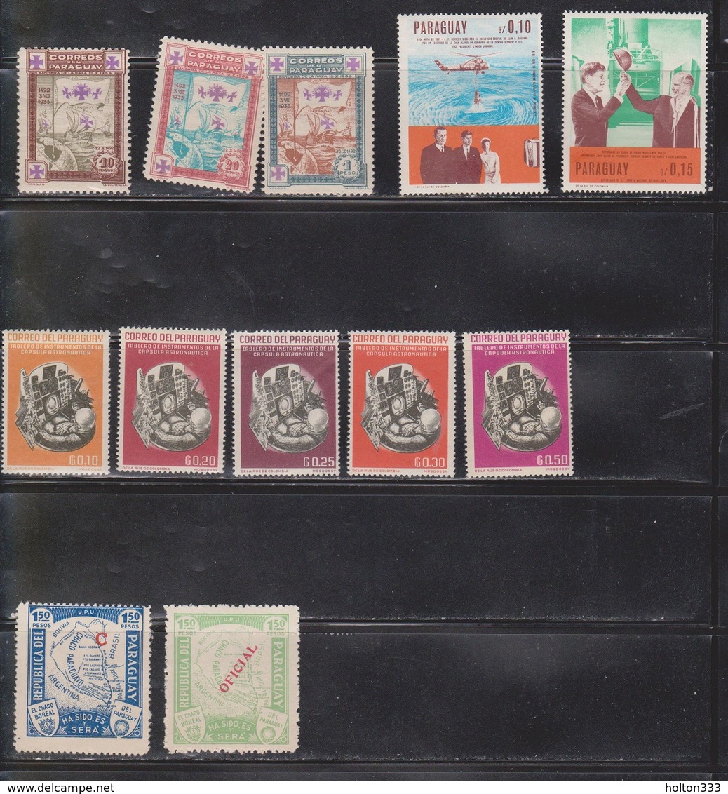 PARAGUAY Lot Of Mint Hinged Stamps - Some With Hinge Remnants - Paraguay
