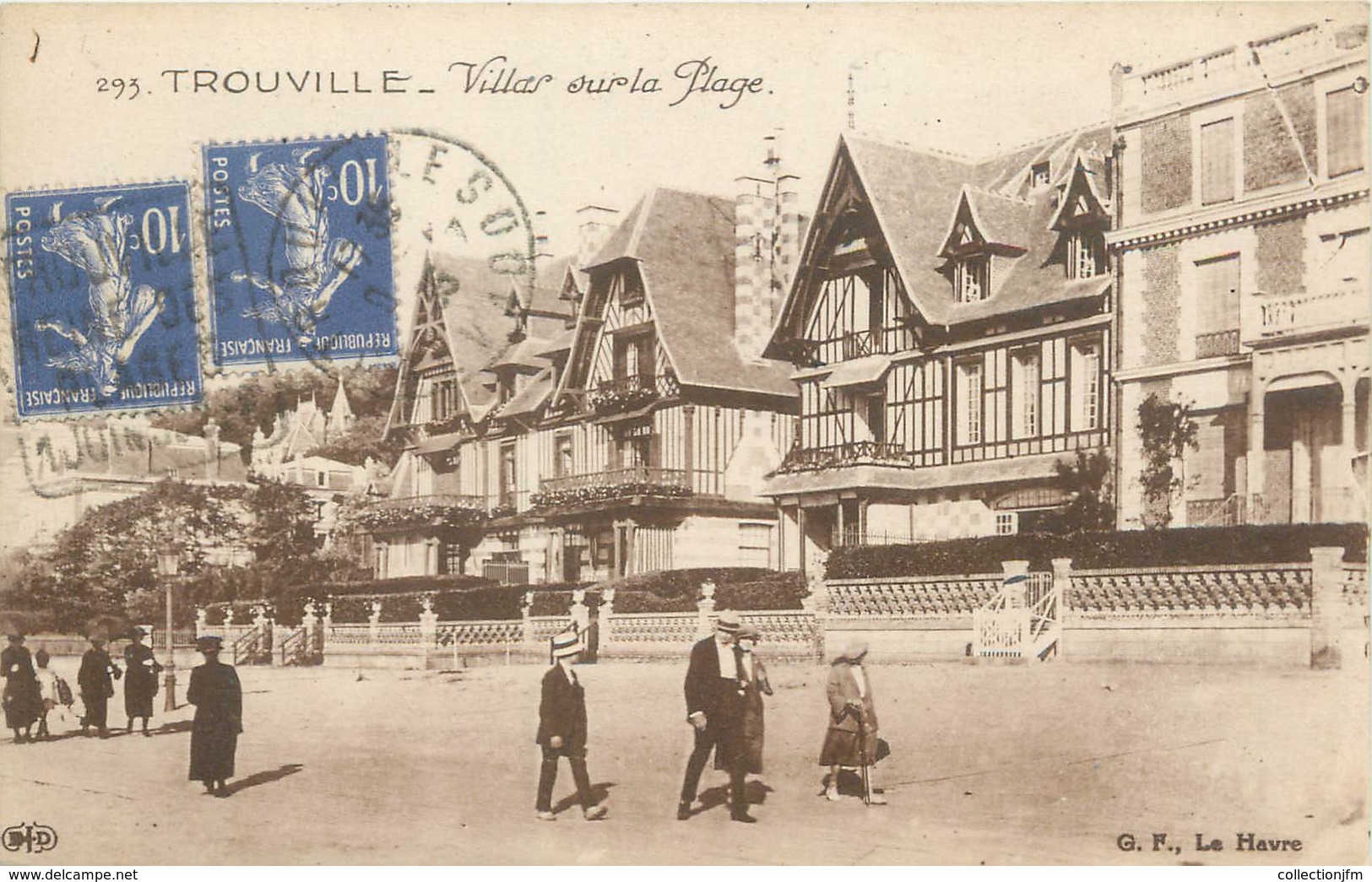 CPA FRANCE 14 "Trouville, Villas Sur La Plage" - Trouville