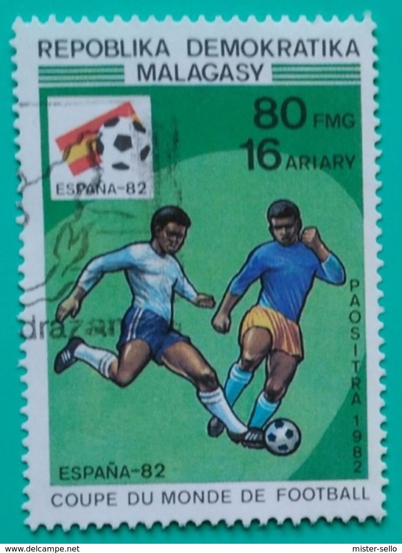 MADAGASCAR 1982. FÚTBOL. COPA DEL MUNDO ESPAÑA 82. USADO - USED. - Madagascar (1960-...)