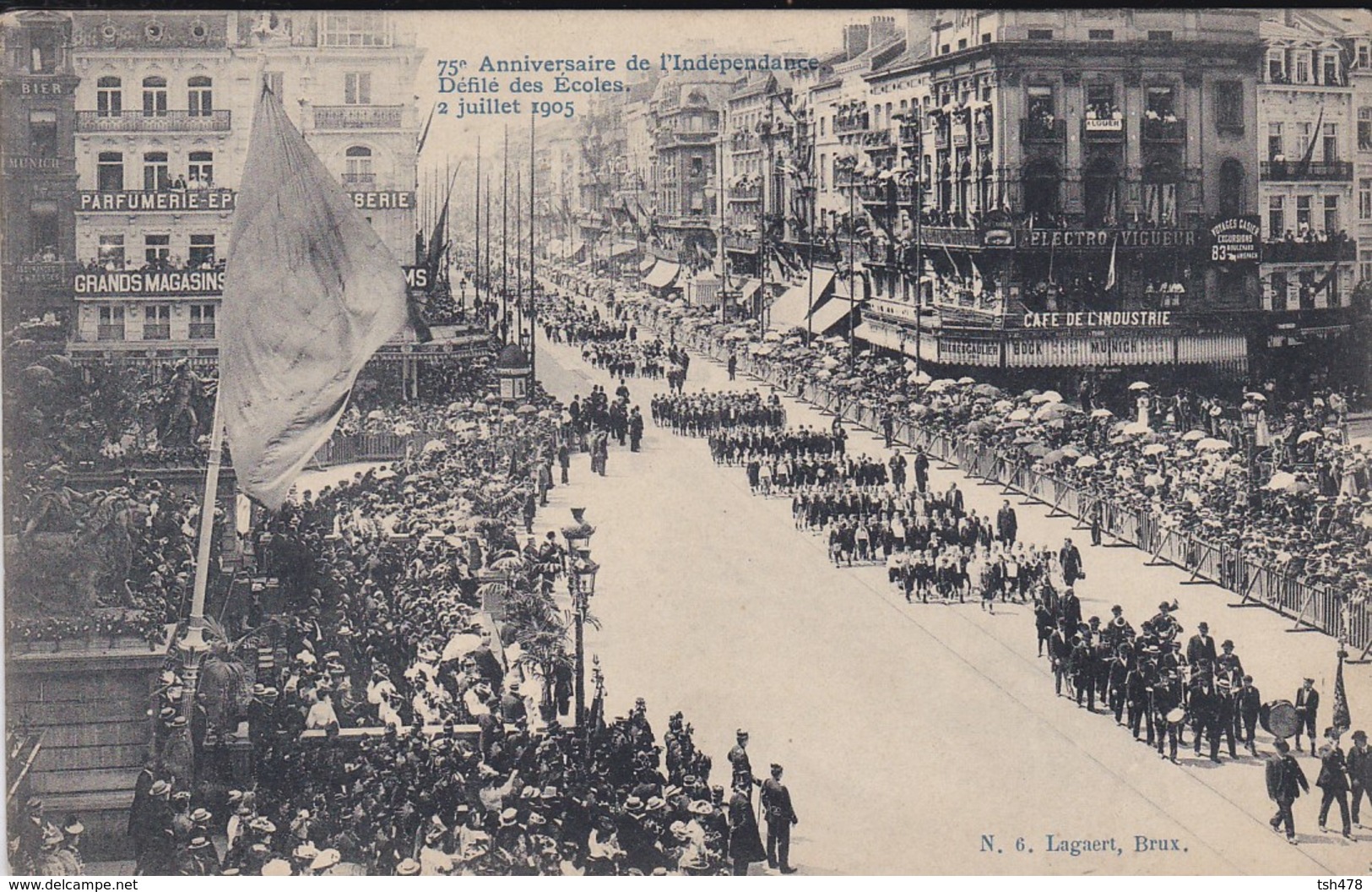 BELGIQUE--BRUXELLES--75è Anniversaire De L'indépendance-défilé Des écoles--2 Juillet 1905--voir 2 Scans - Autres & Non Classés