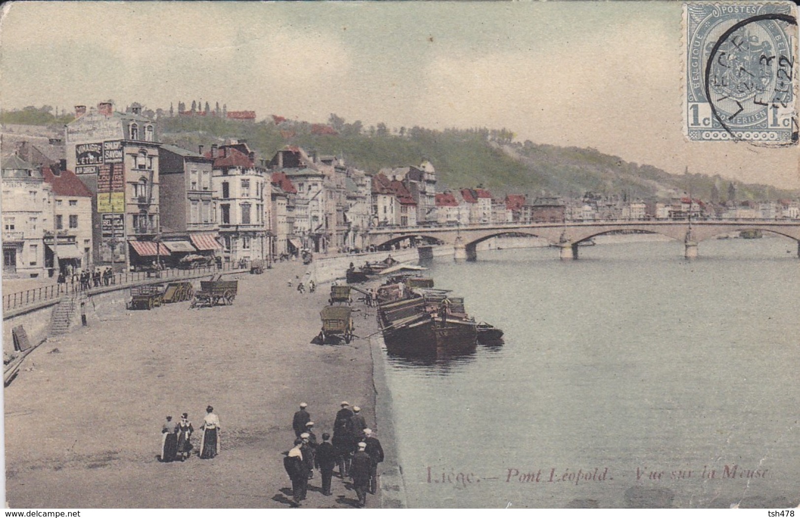 BELGIQUE--LIEGE--pont Léopold--vue Sur La Meuse--voir 2 Scans - Liege