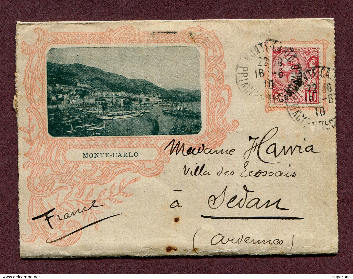 MONTE-CARLO : CARTE-LETTRE Avec Livret Touristique 1910 - Lettres & Documents