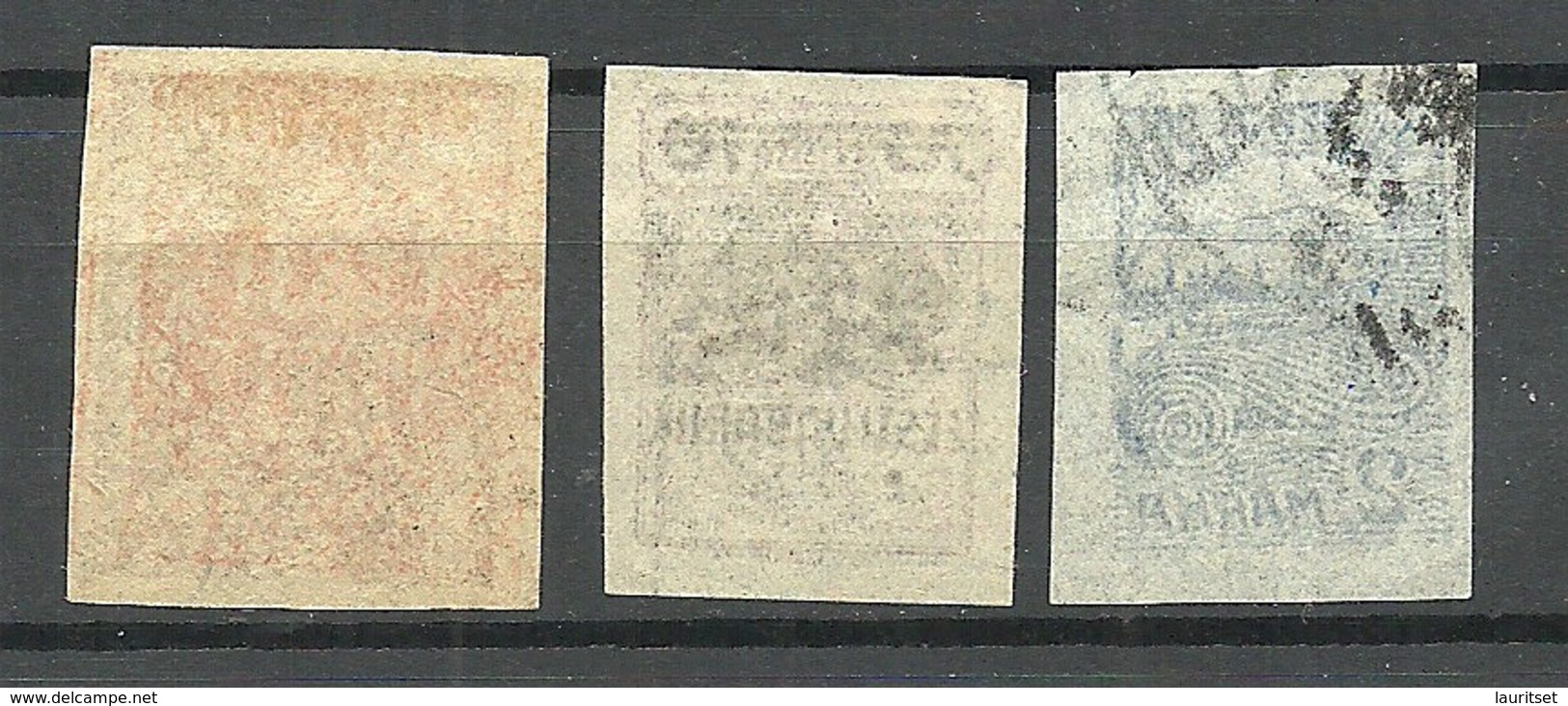 FAUX Estland Estonia 1918-1922 = 3 Alte Fälschungen Forgeries FAKE O - Estland