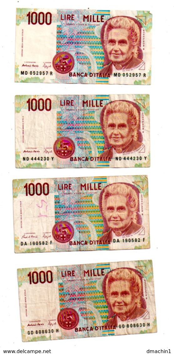 Italie - 4 Billets De 1000 Lires-voir état - 1000 Lire