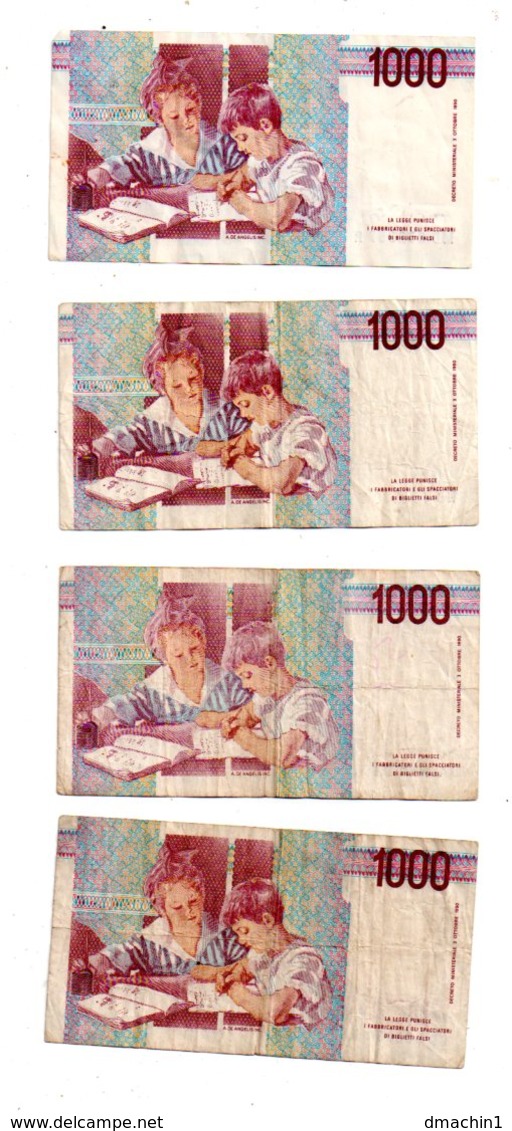 Italie - 4 Billets De 1000 Lires-voir état - 1000 Lire