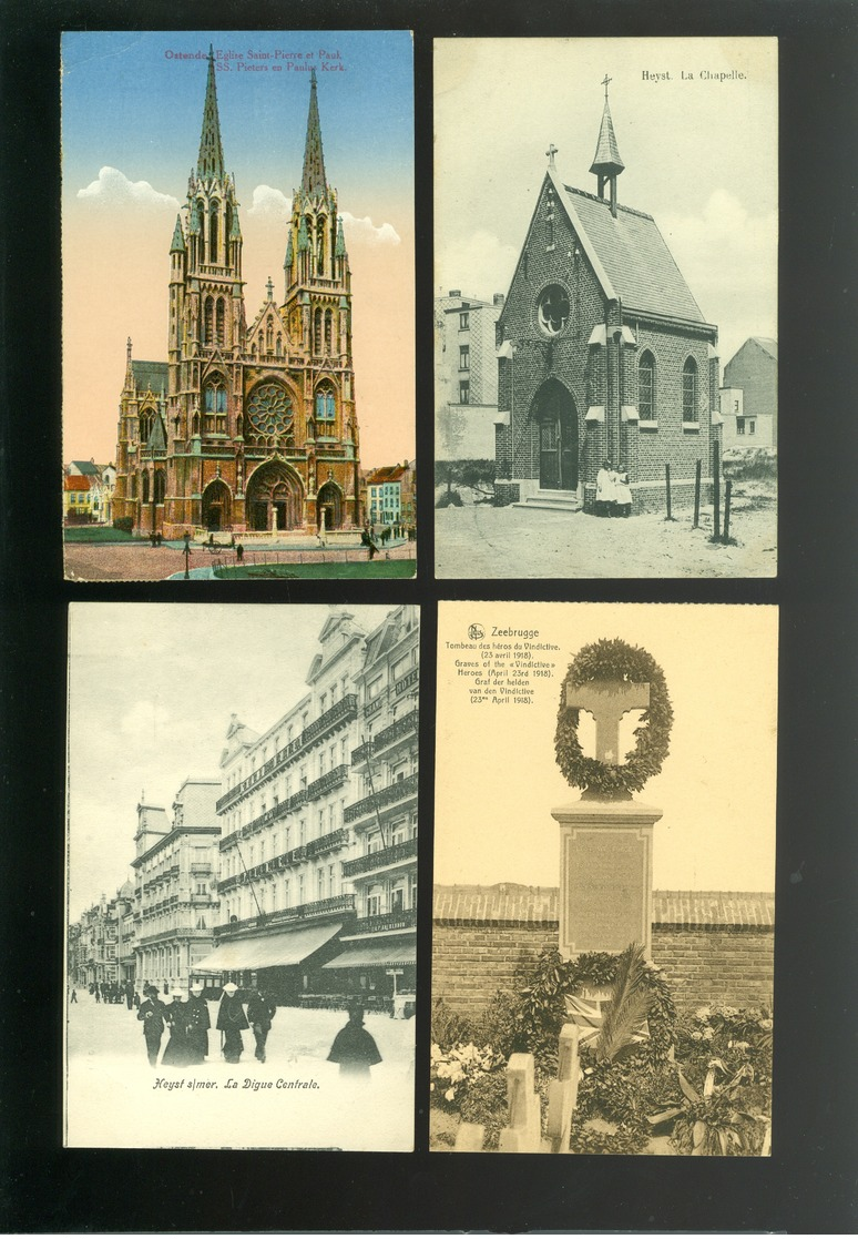 Beau lot de 60 cartes postales de Belgique  la côte      Mooi lot van 60 postkaarten van België kust - 60 scans