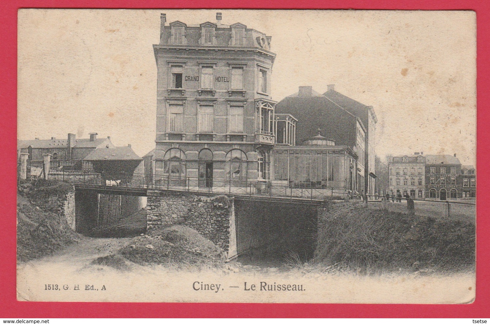 Ciney - Le Ruisseau - Grand Hôtel -1911 ( Voir Verso ) - Ciney