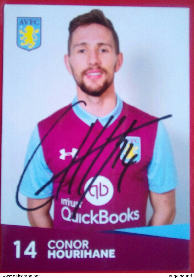 Aston Villa FC  Conor Hourihame  Signed  Card - Handtekening