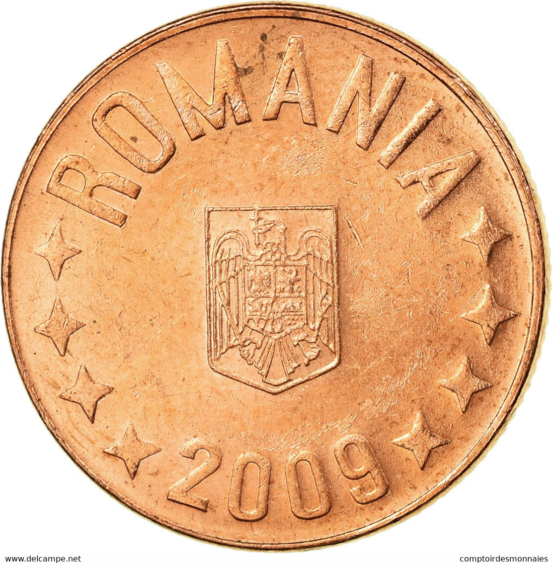 Monnaie, Roumanie, 5 Bani, 2009, Bucharest, TTB, Copper Plated Steel, KM:190 - Roumanie