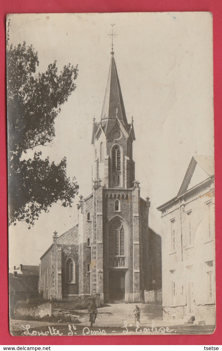 Louette St. Denis - L'Eglise ... Clocher Différent Actuellement - Carte Photo  ( Voir Verso ) - Gedinne