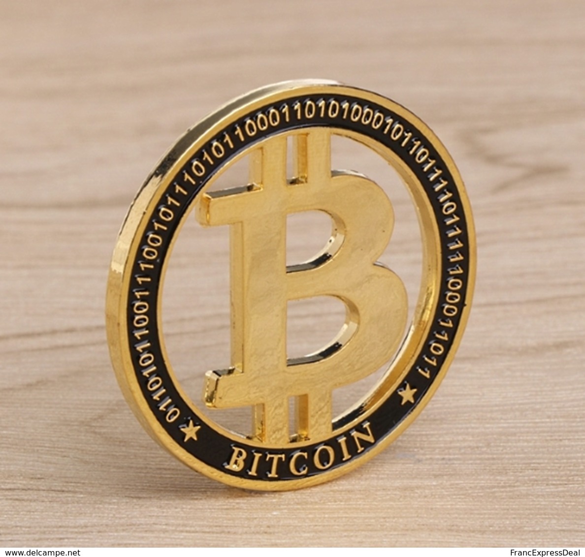 1 Pièce Plaquée OR ( GOLD Plated Coin ) - Bitcoin BTC - Other & Unclassified