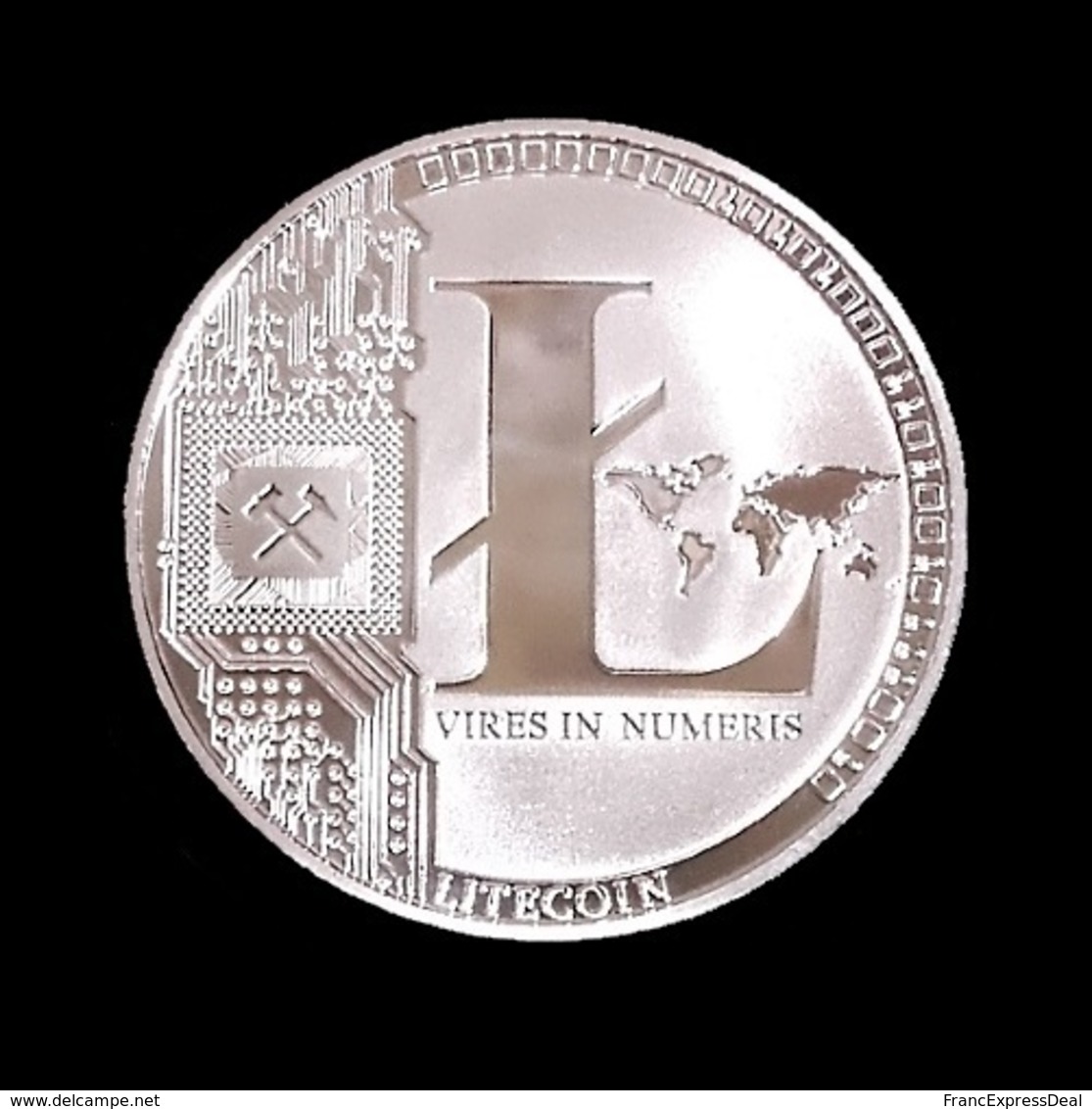 1 Pièce Plaquée ARGENT ( SILVER Plated Coin ) - Litecoin LTC ( Ref 5 ) - Autres & Non Classés