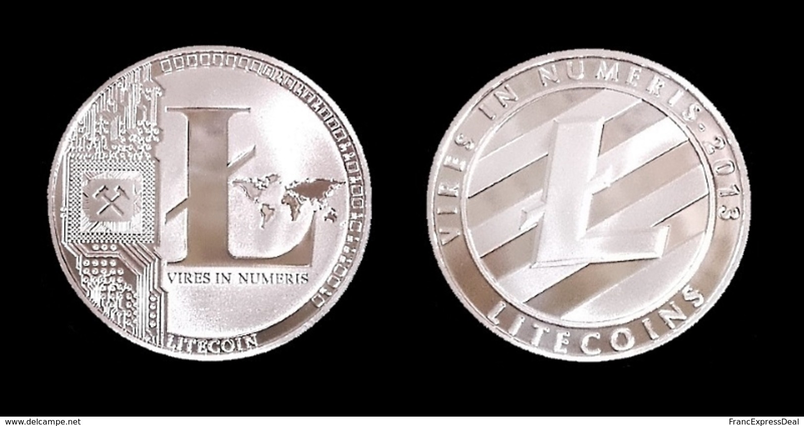 1 Pièce Plaquée ARGENT ( SILVER Plated Coin ) - Litecoin LTC ( Ref 5 ) - Autres & Non Classés