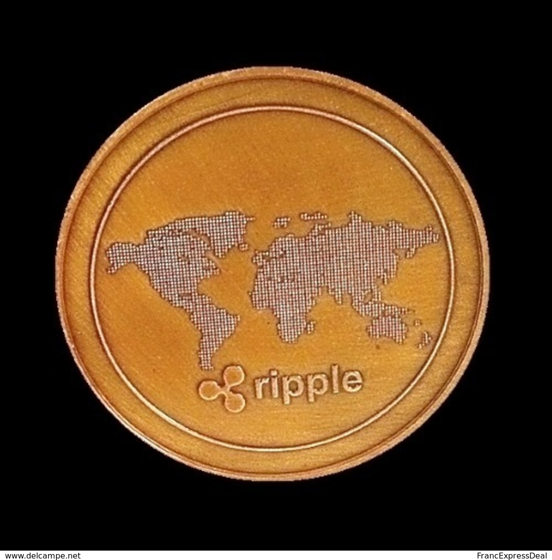 1 Pièce Plaquée CUIVRE ( COPPER Plated Coin ) - Ripple XRP - Autres & Non Classés