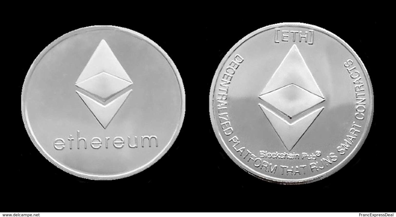 1 Pièce Plaquée ARGENT ( SILVER Plated Coin ) - Ethereum ETH ( Ref 2 ) - Autres & Non Classés