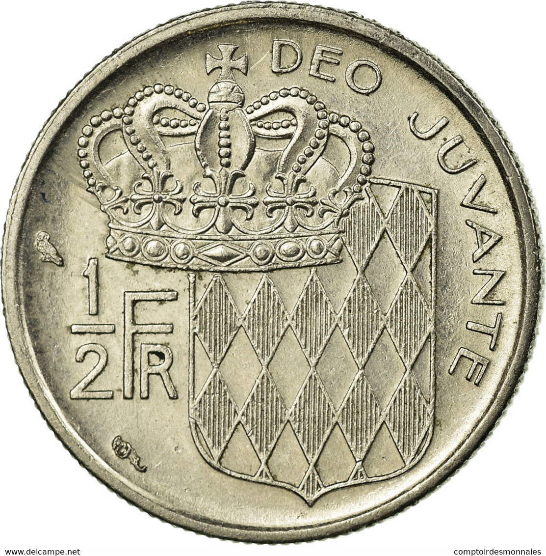 Monnaie, Monaco, Rainier III, 1/2 Franc, 1965, TTB, Nickel, Gadoury:149, KM:145 - 1960-2001 Nouveaux Francs