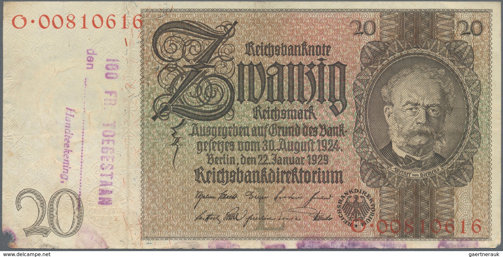 Deutschland - Deutsches Reich Bis 1945: Großes Lot Mit 18 Belgischen Und Luxemburgischen Abstempelun - Sonstige & Ohne Zuordnung