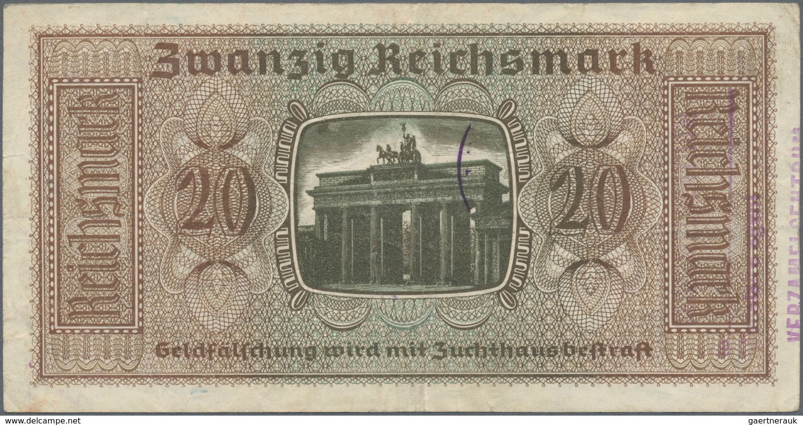 Deutschland - Deutsches Reich Bis 1945: Kleines Lot Mit 10 Belgischen Abstempelungen Auf 50 Reichspf - Sonstige & Ohne Zuordnung