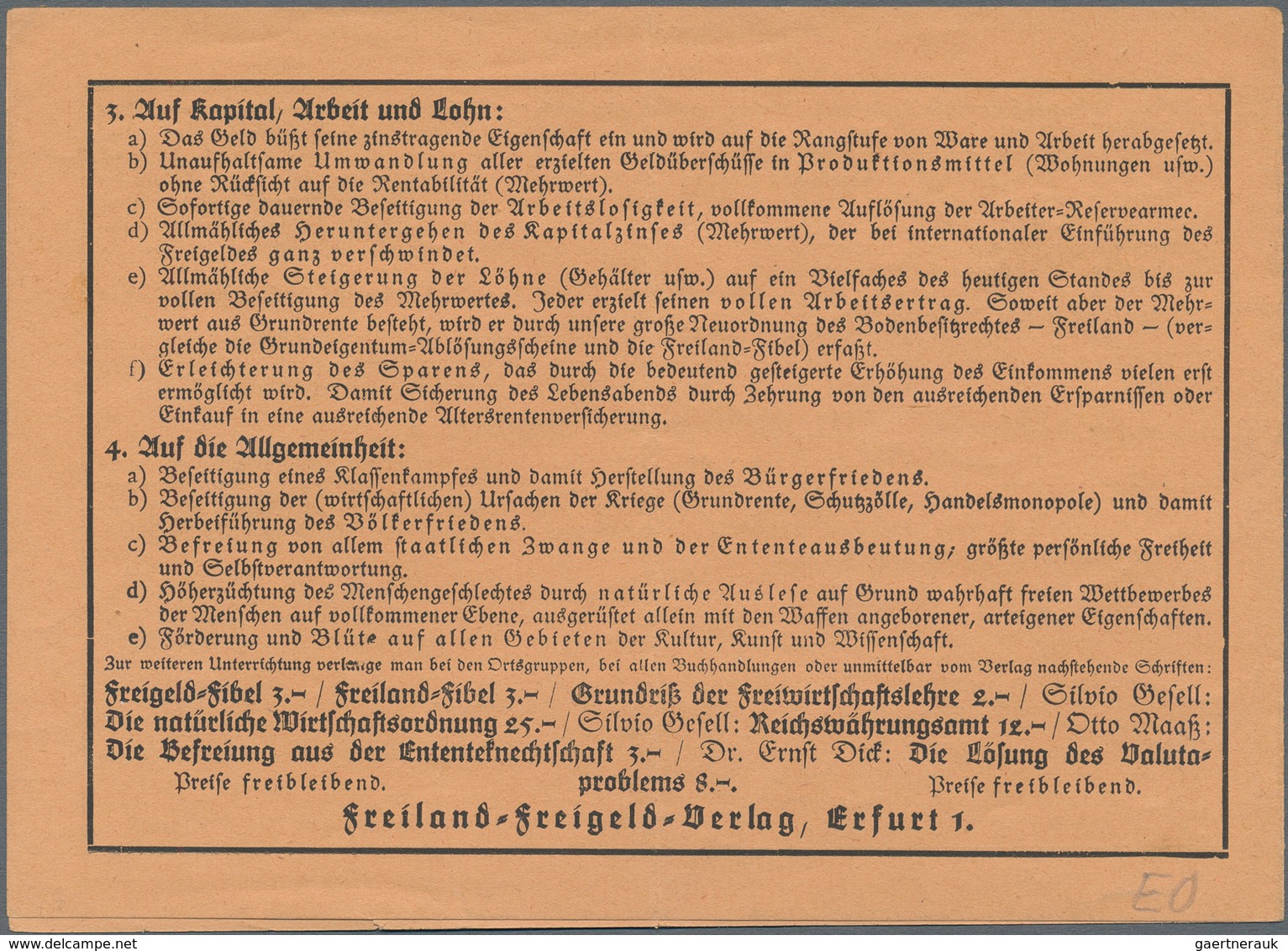 Deutschland - Deutsches Reich Bis 1945: Deutsches Freigeld 50 Mark 1923 Vom Freiland-Freigeld-Verlag - Otros & Sin Clasificación