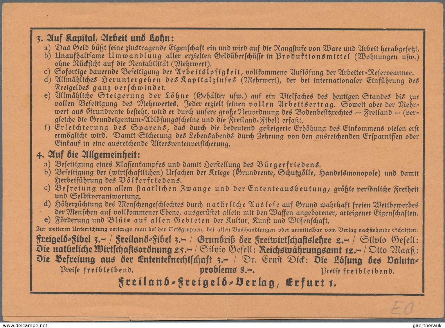 Deutschland - Deutsches Reich Bis 1945: Deutsches Freigeld 50 Mark 1923 Vom Freiland-Freigeld-Verlag - Sonstige & Ohne Zuordnung