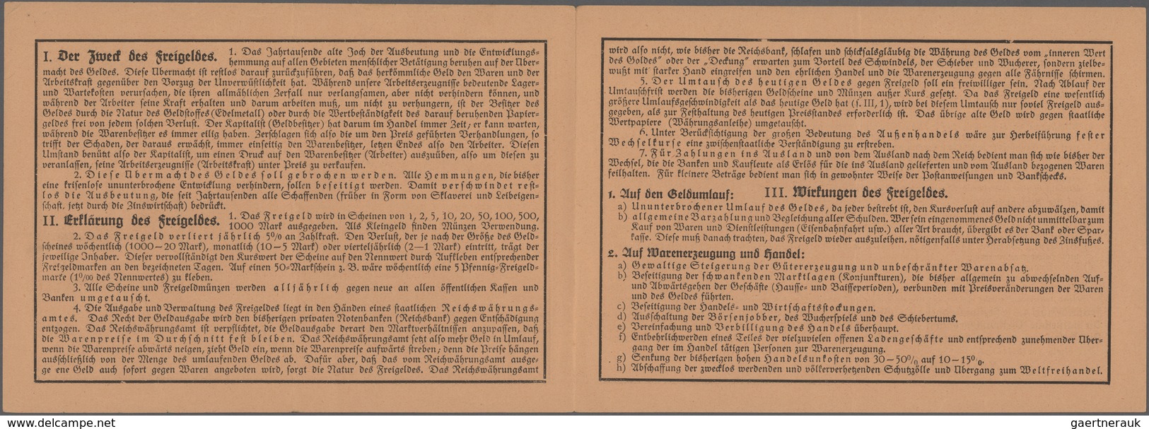 Deutschland - Deutsches Reich Bis 1945: Deutsches Freigeld 50 Mark 1923 Vom Freiland-Freigeld-Verlag - Otros & Sin Clasificación