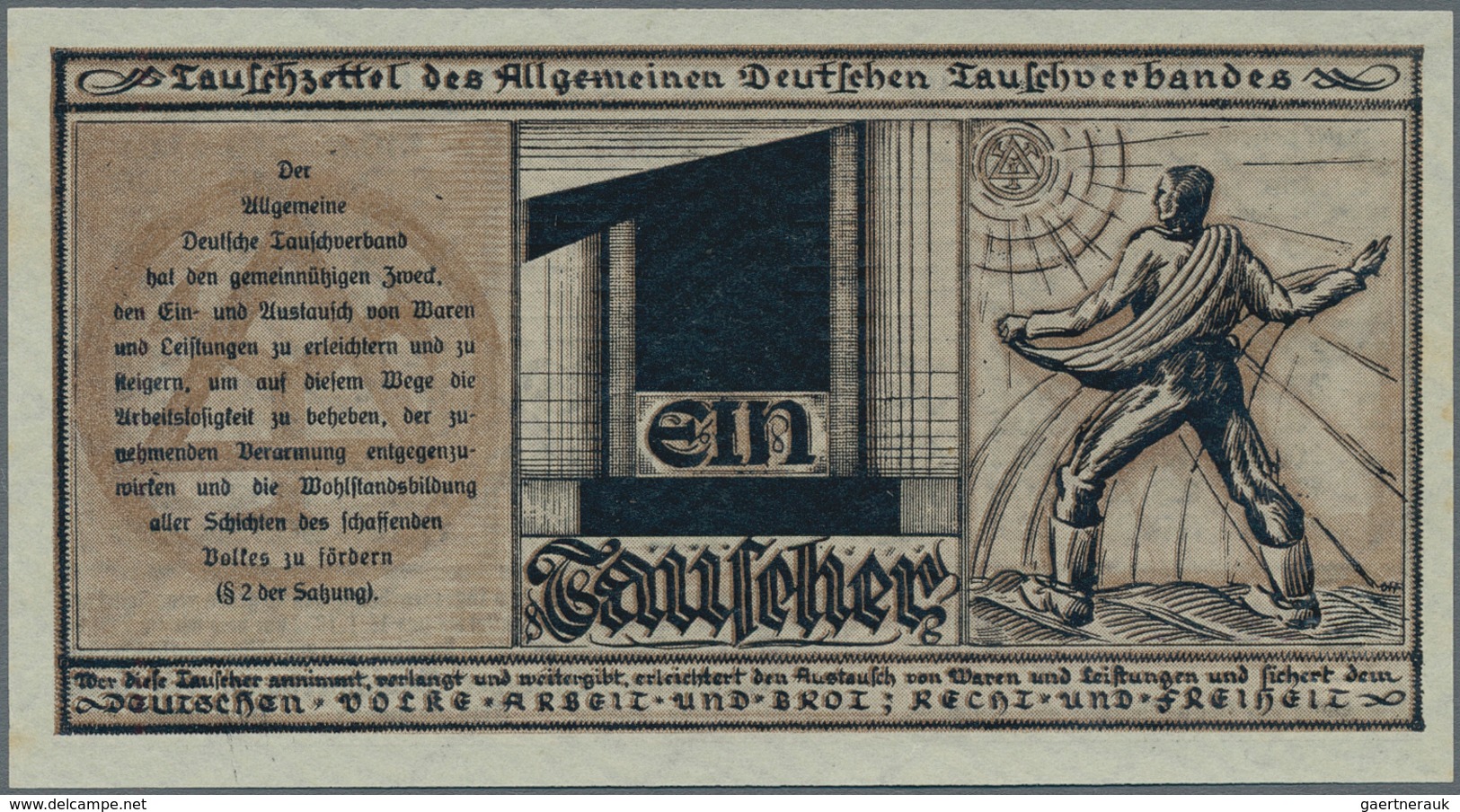 Deutschland - Deutsches Reich Bis 1945: 1 Tauscher Des Allgemeinen Deutschen Tauschverbandes Gera 19 - Otros & Sin Clasificación