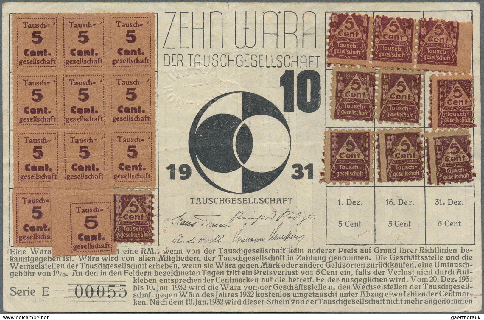 Deutschland - Deutsches Reich Bis 1945: Ulmer Wära, Set Mit 1/2, 2 X 1, 2, 5 Und 10 Wära 1931, Teils - Altri & Non Classificati