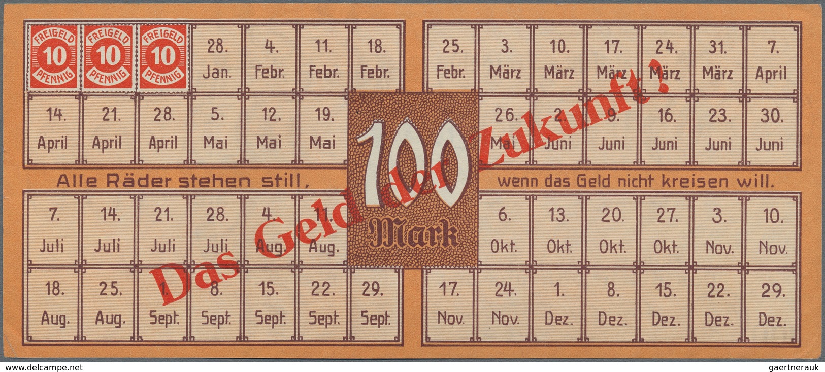 Deutschland - Deutsches Reich Bis 1945: "Deutsches Freigeld - Das Geld Der Zukunft" (Silvio Gesell), - Sonstige & Ohne Zuordnung