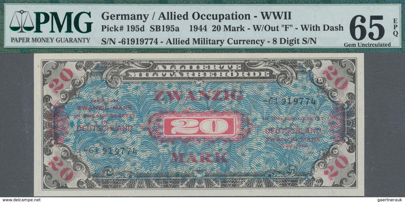 Deutschland - Alliierte Miltärbehörde + Ausgaben 1945-1948: Lot Mit 11 Banknoten, Dabei 3 X 20 Mark - Sonstige & Ohne Zuordnung