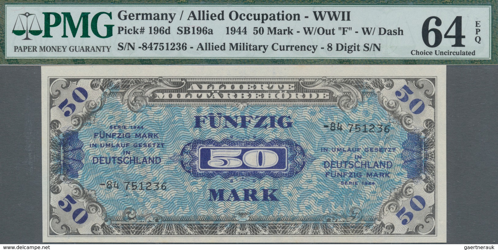 Deutschland - Alliierte Miltärbehörde + Ausgaben 1945-1948: Lot mit 11 Banknoten, dabei 3 x 20 Mark