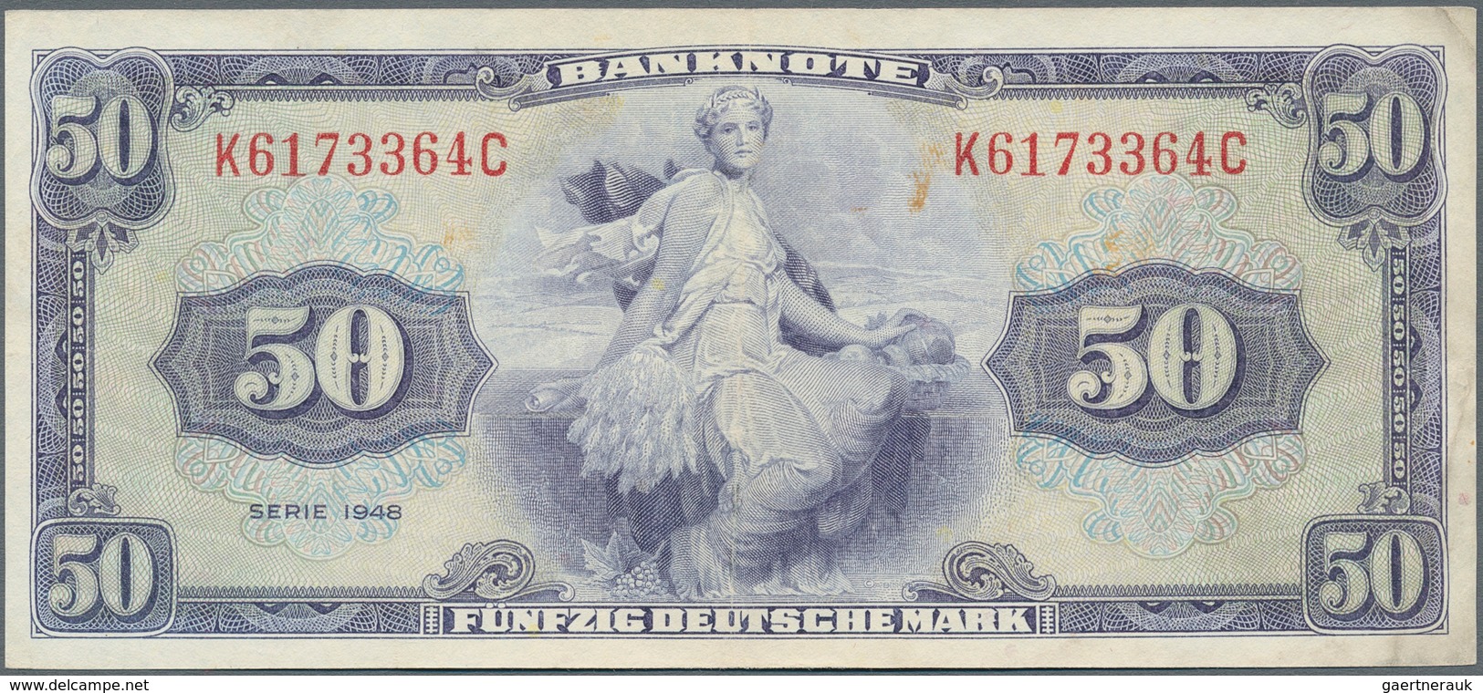 Deutschland - Bank Deutscher Länder + Bundesrepublik Deutschland: 50 DM 1948 Ro.242 Und 20 DM 1949 R - Otros & Sin Clasificación