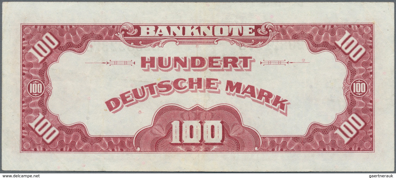 Deutschland - Bank Deutscher Länder + Bundesrepublik Deutschland: Roter Hunderter 1948, Ro.244, Sehr - Sonstige & Ohne Zuordnung