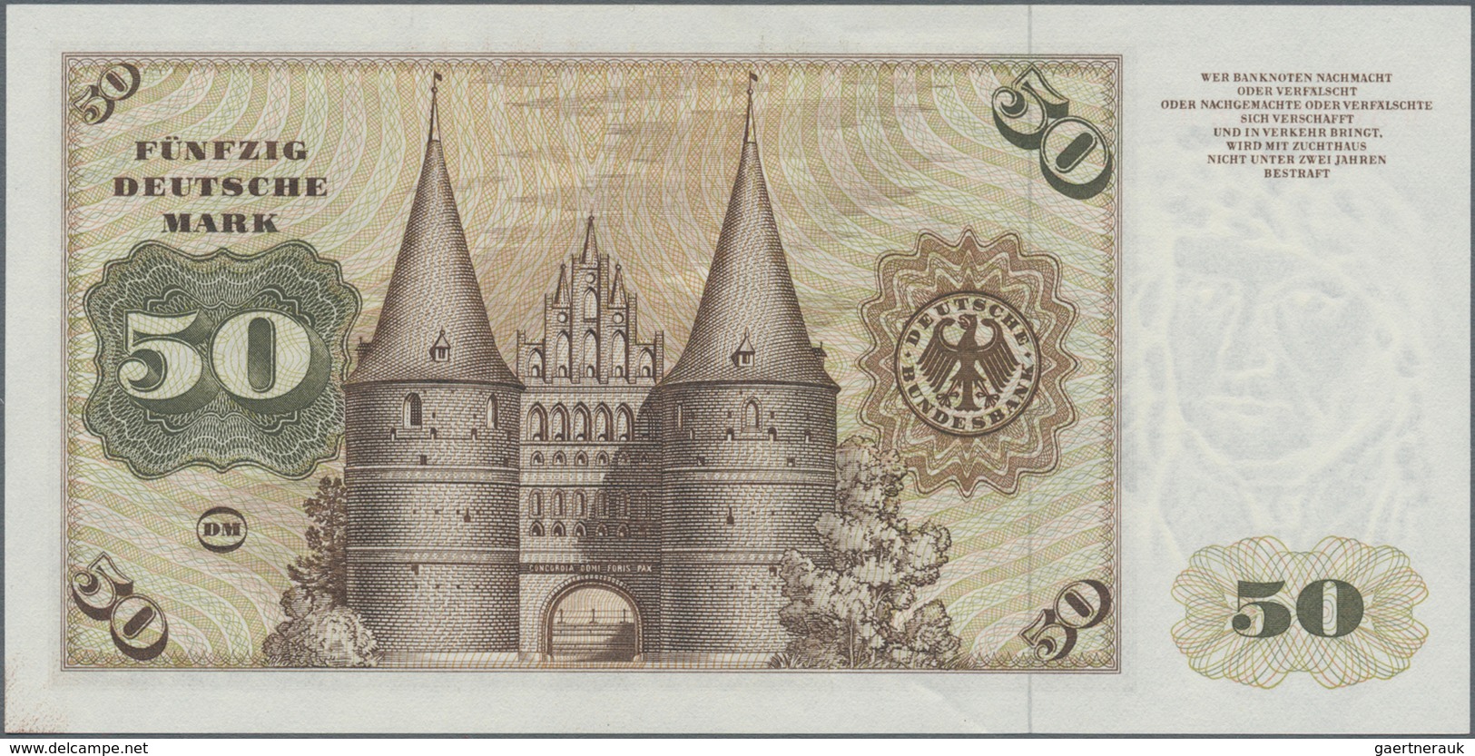 Deutschland - Bank Deutscher Länder + Bundesrepublik Deutschland: 50 DM 1960, Serie "M/A", Ro.265b, - Other & Unclassified